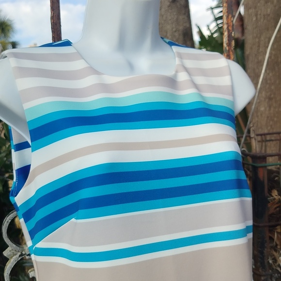 Calvin Klein New Size 8 Striped Dress - Picture 2 of 7